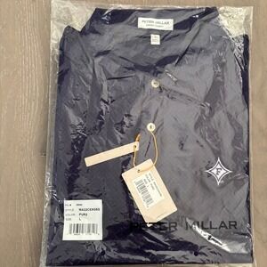 Peter Millar Furman Tesseract Performance Jersey Polo Sz L Purple Paladins‎